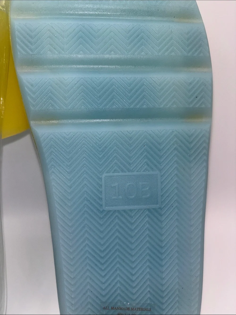 Tory Burch Yellow & Light Blue Jelly Slide Sandals
